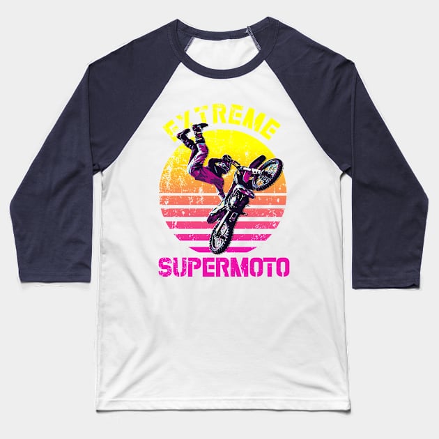 extream supermoto Baseball T-Shirt by ANIMEPEDIA